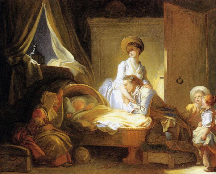 Jean-Honore Fragonard La visite a la nourrice oil painting image